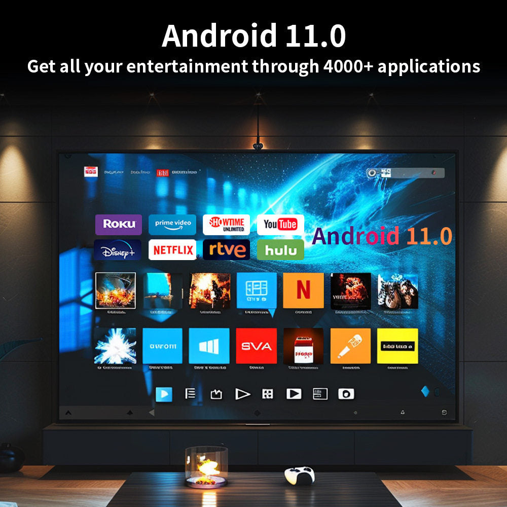 Proyector Full HD 1080P con Android 11 — Smart, Portátil y de Alto Brillo